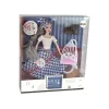 LEAN TOYS Muñeca bebé Emily con pelo gris y columpio para gatos