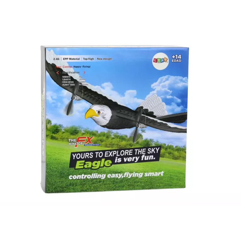 LEAN TOYS Águila Pájaro Avión RC teledirigido 2.4G 41cm x 28cm x 5cm