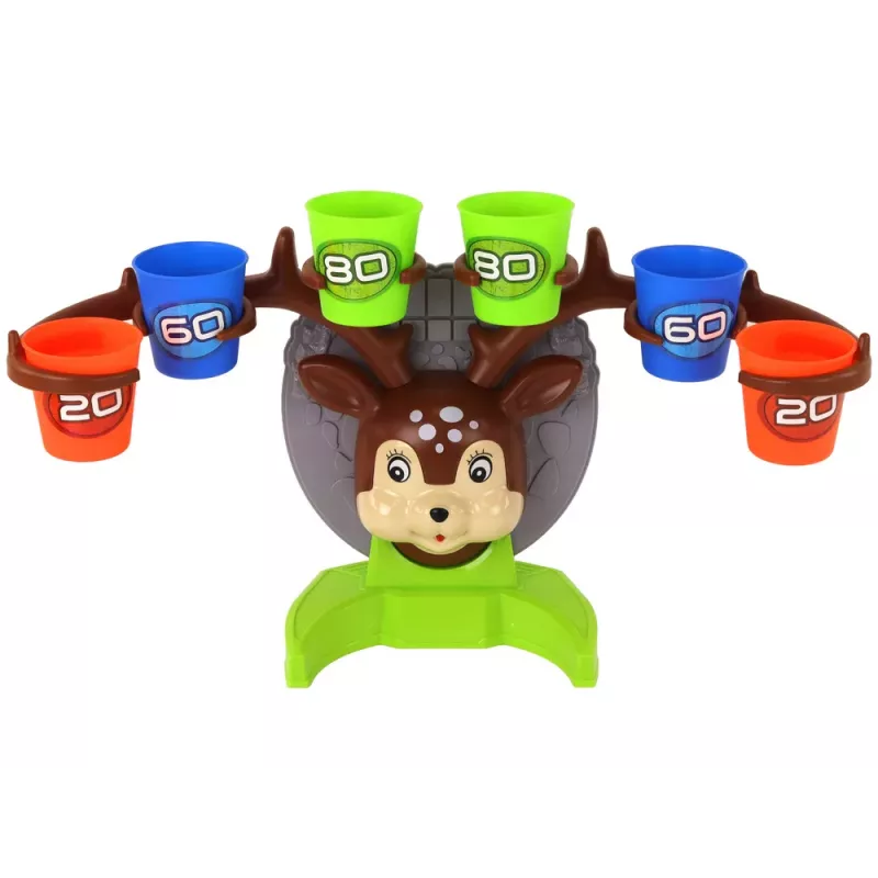LEAN TOYS Juego arcade Lanzamiento de bolas a diana de ciervo
