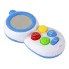 LEAN TOYS Teléfono interactivo infantil Azul con luz, sonido y espejo