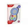 LEAN TOYS Teléfono interactivo infantil Azul con luz, sonido y espejo