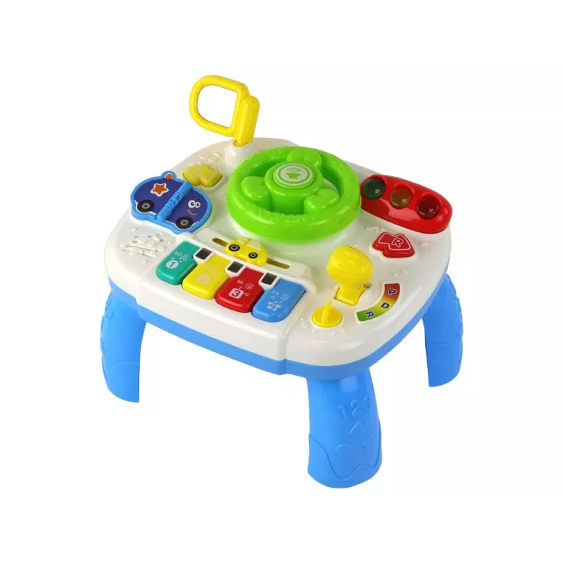 LEAN TOYS Mesa interactiva educativa 2en1 Tablero para niños Volante