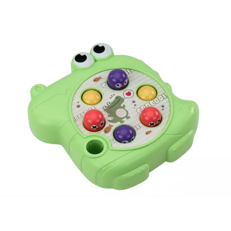 LEAN TOYS Juego Arcade Wac A Mole Cocodrilo Verde Martillo