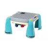 LEAN TOYS Mesa de Aprendizaje Interactiva Panel Infantil Piano Space Azul