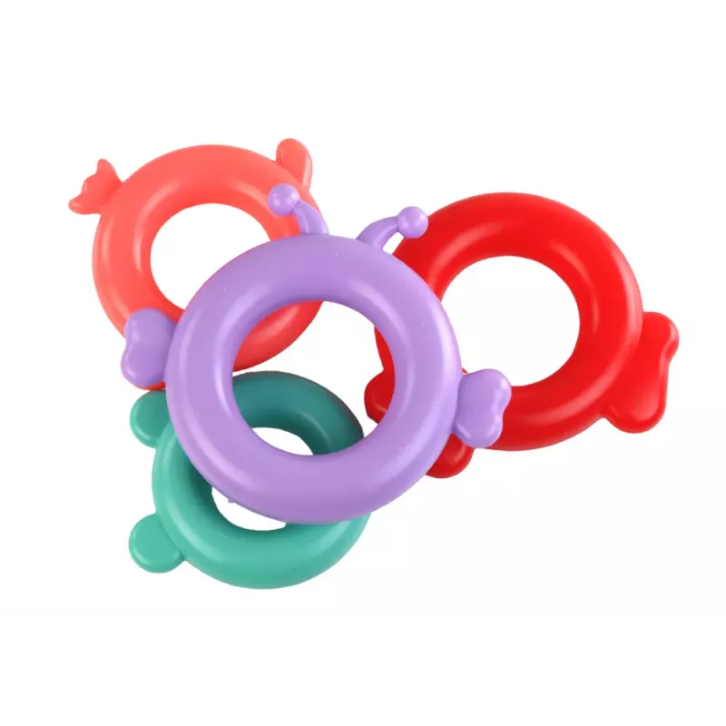 LEAN TOYS Puzzle Pirámide Unicornio 8 Círculos Multicolor 29cm x 14cm x 14cm