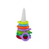 LEAN TOYS Puzzle Pirámide Jirafa 13 Círculos Multicolor 43cm x 18cm x 18cm