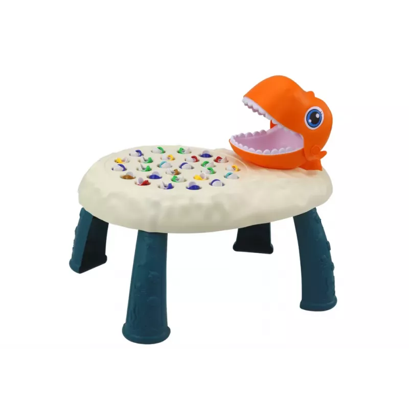 LEAN TOYS Juego Arcade de Pesca Dinosaurio Naranja de Mesa