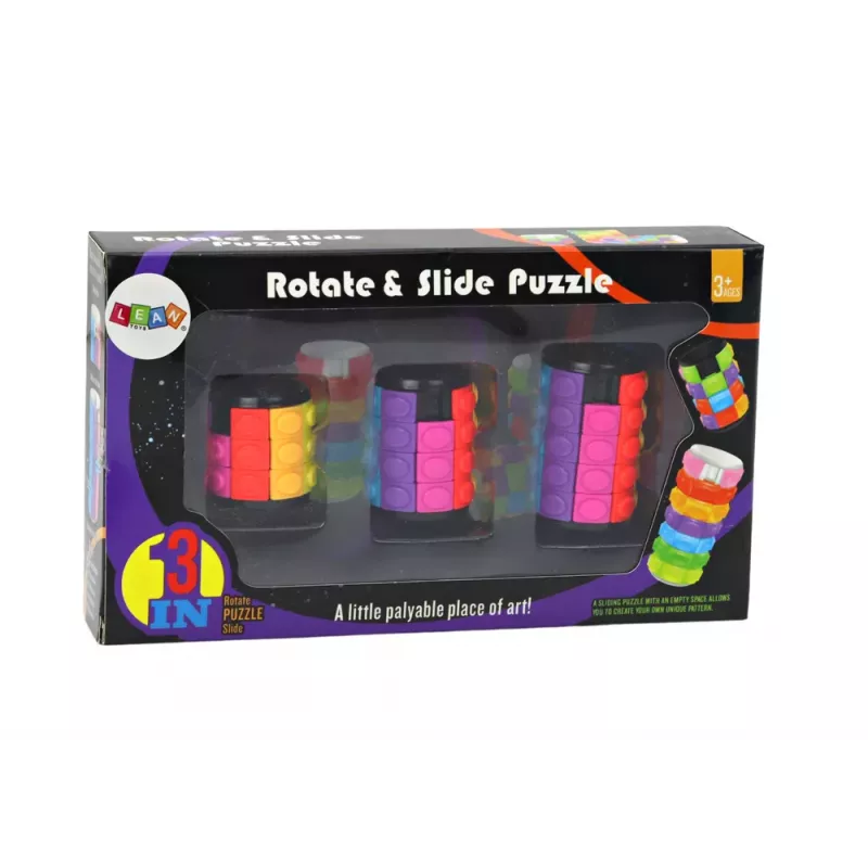 LEAN TOYS Set de Puzzle Lógico de Cilindros 3 Niveles de Dificultad