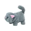 LEAN TOYS Peluche Animal Interactivo Gatito Camina y Maúlla Gris