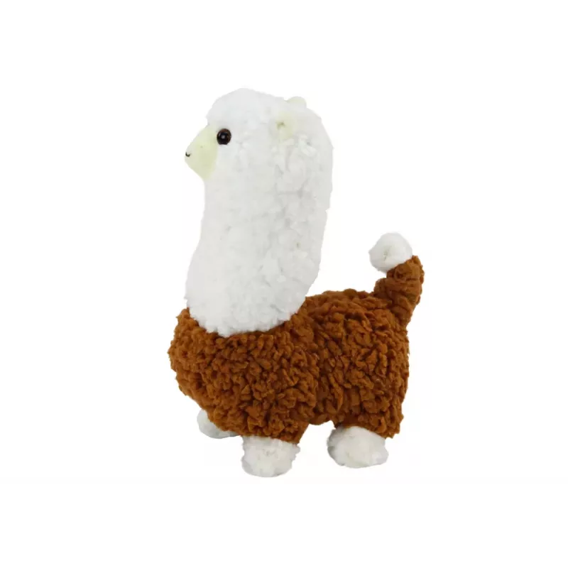 LEAN TOYS Mascota Interactiva Llama Alpaca Marrón Camina Juego 23 cm
