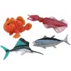 LEAN TOYS Set de Figuras Animales Marinos Peces Oceánicos Pulpo 4 piezas