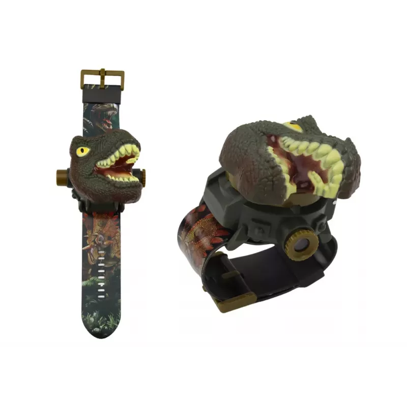 LEAN TOYS Reloj Proyector 3D Dinosaurio Tiranosaurio Rex 22cm x 6.5cm x 4.5cm