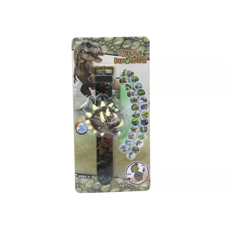 LEAN TOYS Reloj Proyector 3D Dinosaurio Triceratops 22cm x 5cm x 3cm