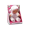 LEAN TOYS Muñeca bebé pequeña, ropa blanca, gorro, lazo, orejas