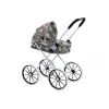 LEAN TOYS Carrito de muñecas ruedas grandes plegable estrellas gris