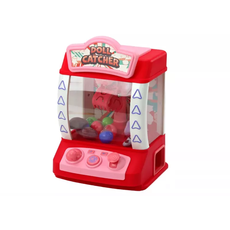 LEAN TOYS Mini máquina grúa para agarrar muñecos, gadgets, peluches, bolas - rosa
