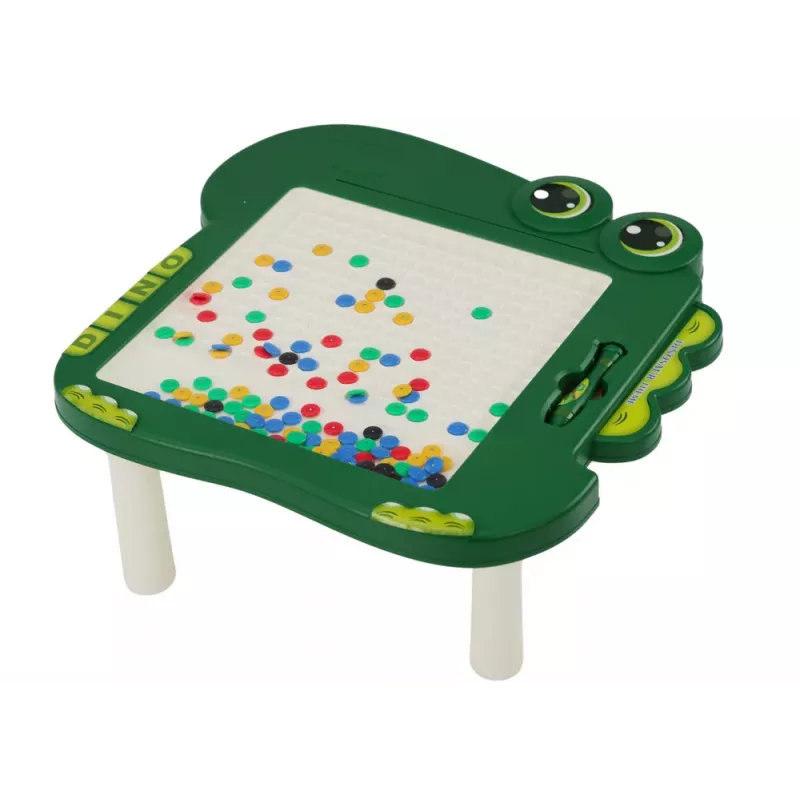 LEAN TOYS Tablero magnético educativo dinosaurio puzzle pad de mesa verde