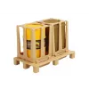 LEAN TOYS Carretilla elevadora amarilla 1:16 horquillas móviles sonidos luces