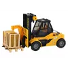 LEAN TOYS Carretilla elevadora amarilla 1:16 horquillas móviles sonidos luces