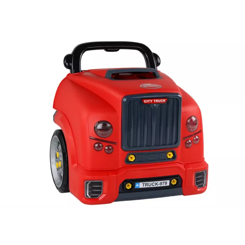 LEAN TOYS Camión taller con motor desmontable kit DIY rojo