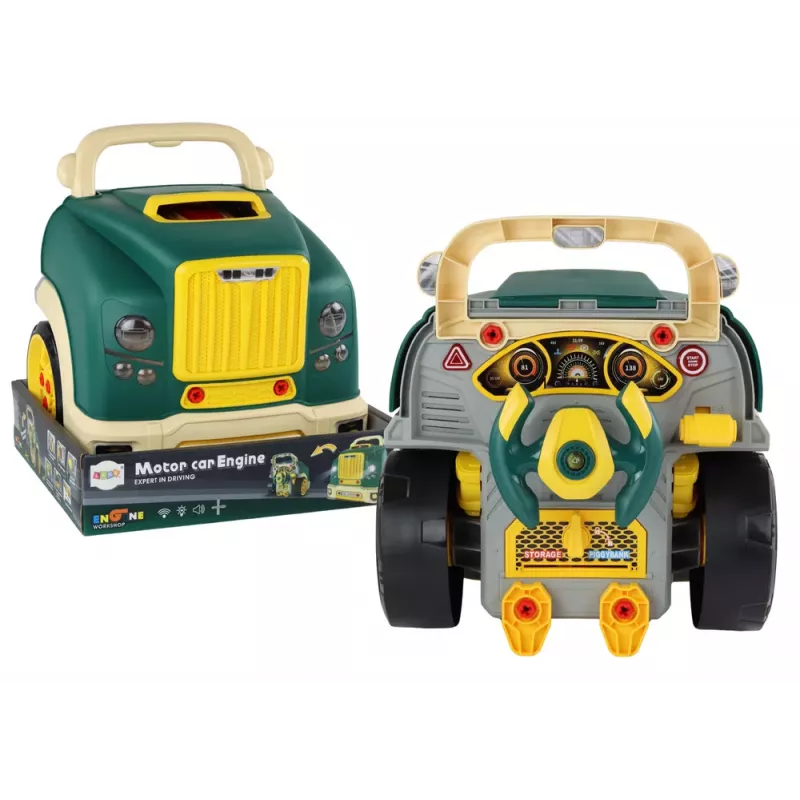 LEAN TOYS Camión taller con motor desmontable kit DIY verde