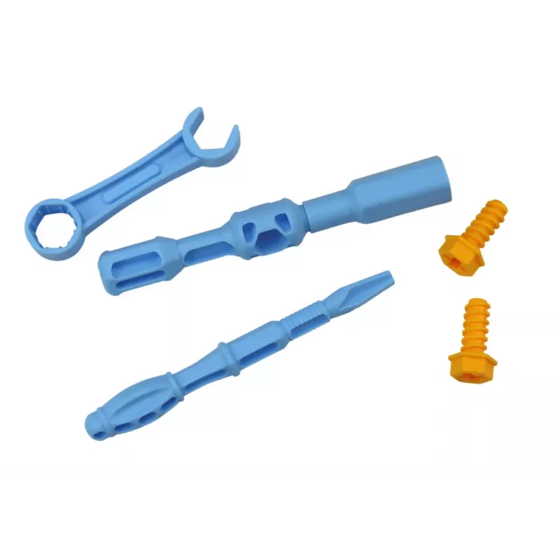 LEAN TOYS Camión taller con motor desmontable kit DIY azul