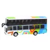 LEAN TOYS Autobús de dos pisos con tracción de metal, luces de colores y sonidos