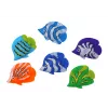 LEAN TOYS Cesta de Pesca Soporte Tiburón Pez Azul