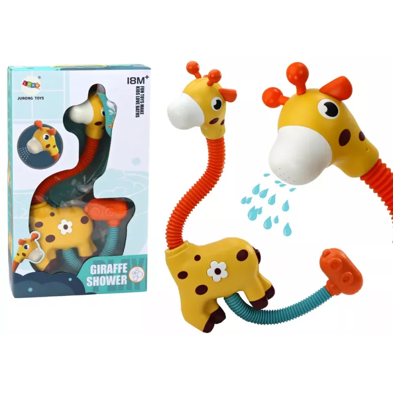 LEAN TOYS Juguete de Baño Jirafa Amarilla Alcachofa de Ducha