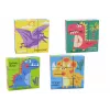 LEAN TOYS Puzzle Educativo 6en1 Puzzle de Cubos 6 Imágenes Dinosaurios 9 El.