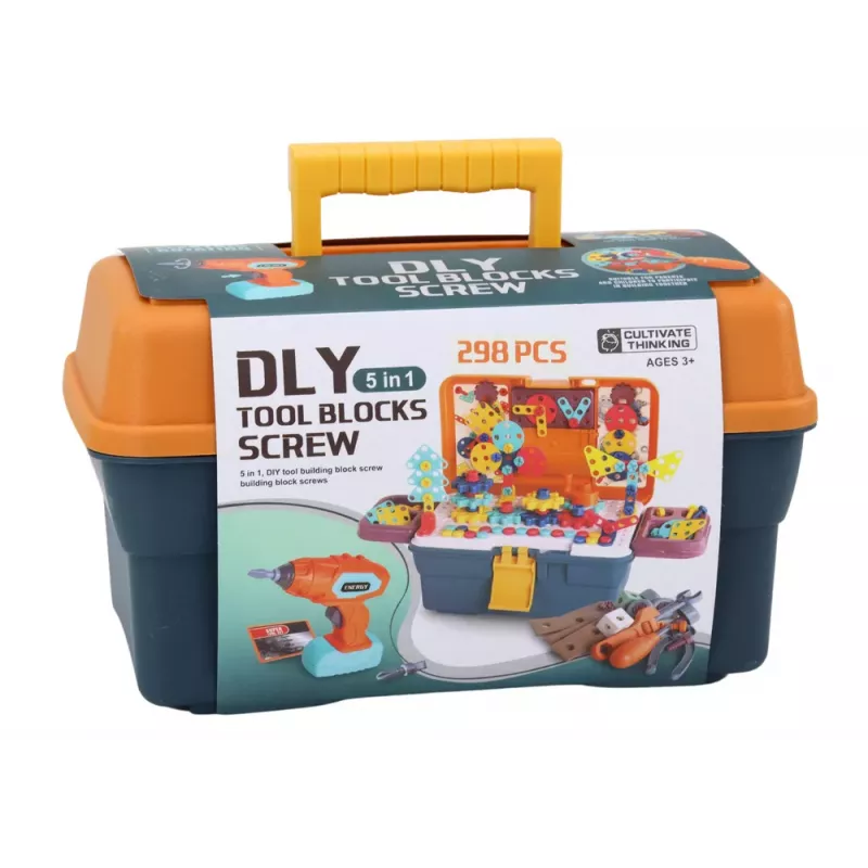 LEAN TOYS Puzzle de Construcción 3D Ladrillos en Caja DIY Desmontaje Taladro