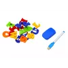 LEAN TOYS Pizarra Magnética Educativa Letras Números Rotulador Esponja
