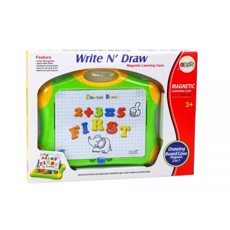 LEAN TOYS Pizarra Magnética Educativa Letras Números Rotulador Esponja
