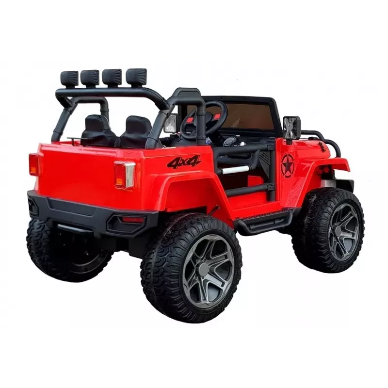 LEAN CARS Coche Eléctrico Infantil WXE-1688 4x4 Rojo