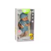 LEAN TOYS Muñeca Bebé con Ropa Azul, con Gorro, Chupete y Manta 35 cm