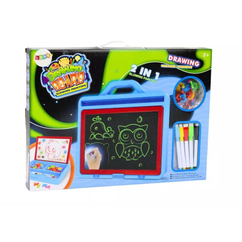 LEAN TOYS Tablero de Dibujo Light Painting 2en1 Magnético