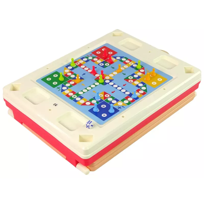 LEAN TOYS Mesa de Juegos China Multifuncional 3en1 de Doble Cara - Mahjong, Juegos de Cartas y de Mesa, Plegable, Fieltro Verde