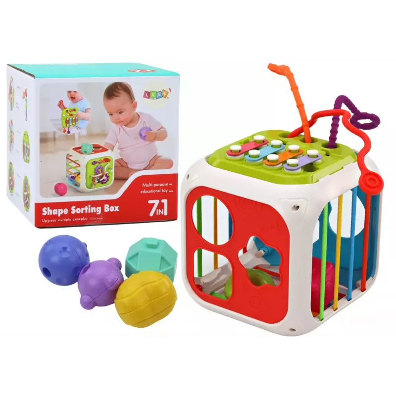 LEAN TOYS Cubo Educativo para Bebés Encajable 7en1