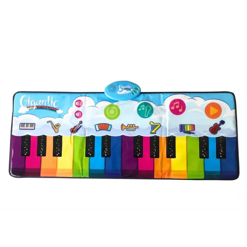 LEAN TOYS Alfombra de Baile Educativa Arcoíris Piano Instrumentos 10 Melodías