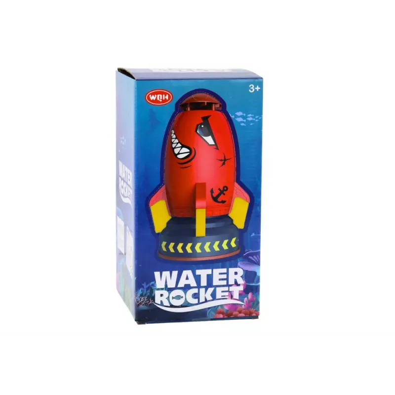 LEAN TOYS Lanzador Aspersor Cohete de Agua Rojo Tiburón