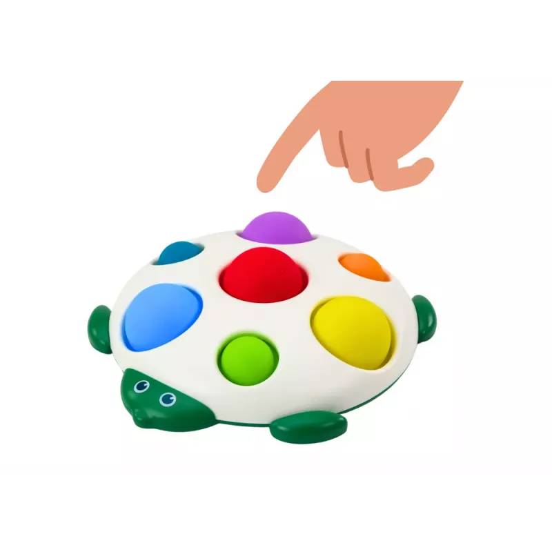 LEAN TOYS Juguete Sensorial Tortuga Tablero Educativo Pop-It Pestañas