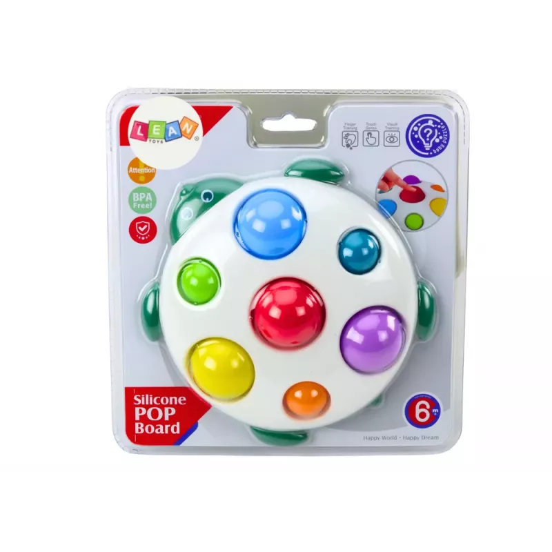 LEAN TOYS Juguete Sensorial Tortuga Tablero Educativo Pop-It Pestañas