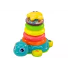 LEAN TOYS Pirámide Tortuga de Paseo 2en1 Puzzle Ruedas Luces Sonidos