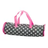 LEAN TOYS Cuna de Muñeca Alice con Estrellas, Bolsa, Manta, Almohada, Gris y Rosa