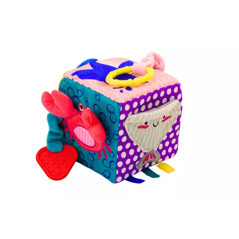 LEAN TOYS Cubo Sensorial Animales Marinos Interactivo Educativo con Sonido