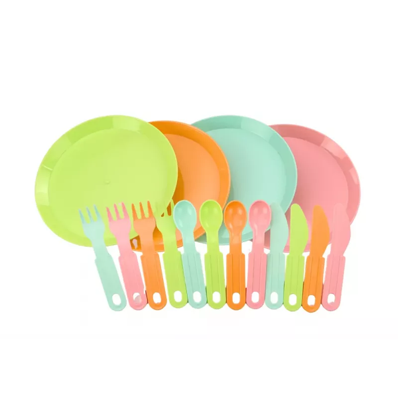 LEAN TOYS Set de Cortar Frutas Cubiertos de Ensalada Bandeja Alimentos 25 Piezas