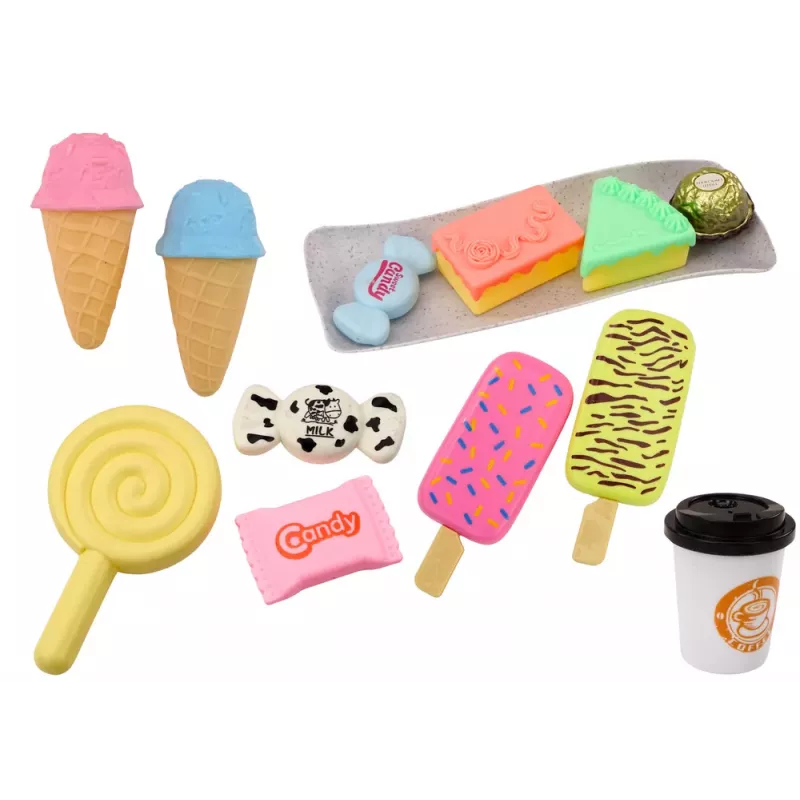 LEAN TOYS Set de Cafetería Pastelería Dulces Figuras Café Tarta 25 uds.