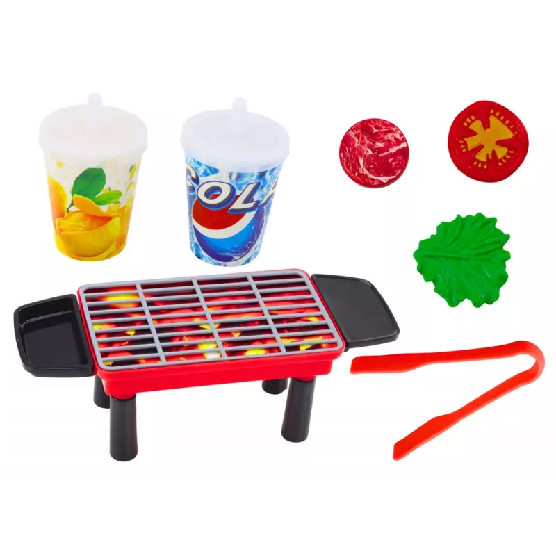 LEAN TOYS Set de Fiesta Barbacoa Comida Bebidas Verduras 40 Elementos