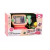 LEAN TOYS Caja registradora de juguete para aprender a contar monedas con carrito de compra, luces y sonidos Rosa