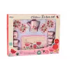 LEAN TOYS Set de Café y Té Tazas Tetera Bandeja Rosa Café 12 Piezas